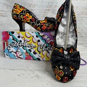 Irregular Choice - Dazzle Razzle - Womens High Heels - sz 41 / 10 Black Yellow